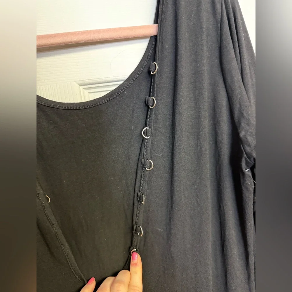 Amazon Flowy Witchy Women's Black Lace Back Maxi Dress Size XXL New